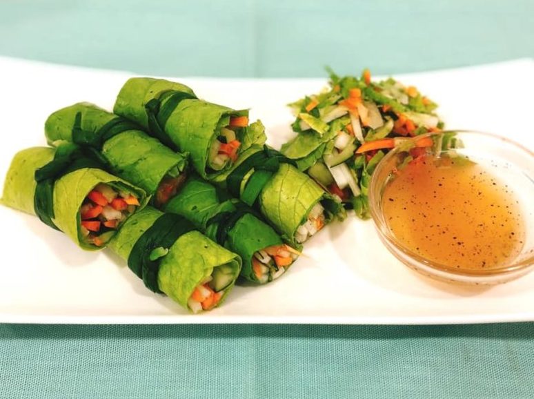 ベトナム風 からし菜のロールサラダ